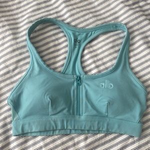 Alo Yoga ocean blue bra